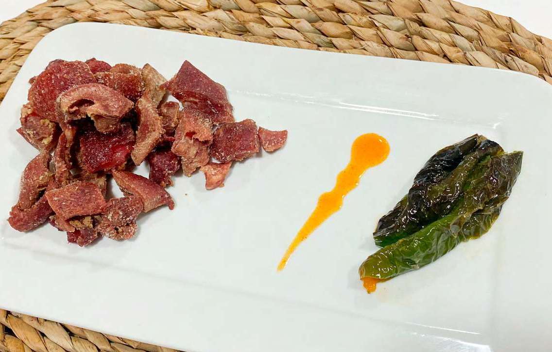 Morro cocido y cortado